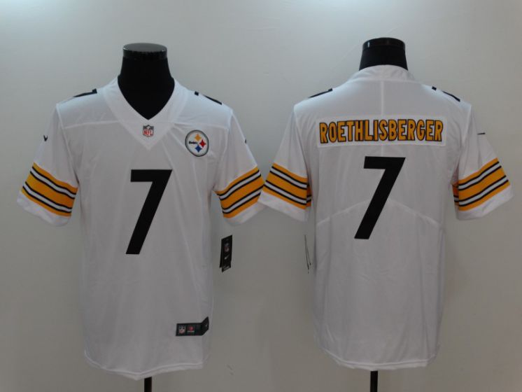 Men Pittsburgh Steelers #7 Roethlisberger White Nike Vapor Untouchable Limited NFL Jerseys